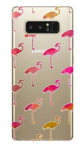 Boho Case Samsung Galaxy Note 8 różowe flamingi