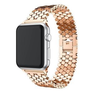 opaska pasek bransoleta METAL DOTS Apple Watch 1/2/3/4/5/6/7/8/9/Ultra 1/2/SE 42/44/45/49mm ROSE GOLD