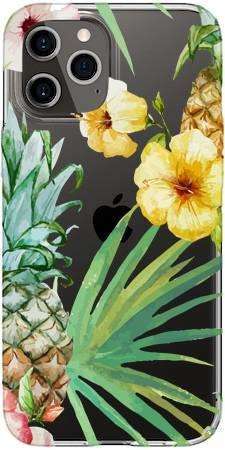 Boho Case Apple iPhone 12 / iPhone 12 PRO kwiaty i ananasy