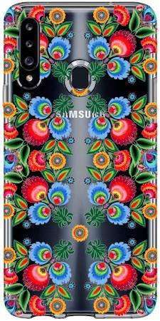 Boho Case Samsung Galaxy A20s kwiatki łowickie