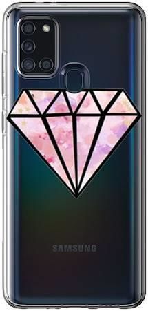Boho Case Samsung Galaxy A21s diament różowy