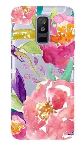 Boho Case Samsung Galaxy A6 Plus kwiaty akwarela