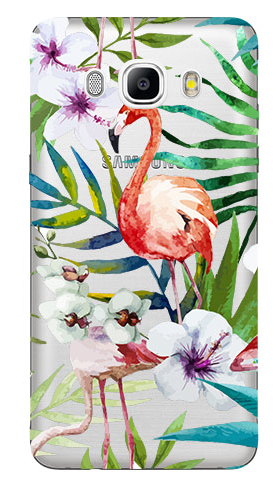 Boho Case Samsung Galaxy J5 2016 kwiaty i flamingi