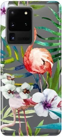 Boho Case Samsung Galaxy S20 Ultra kwiaty i flamingi