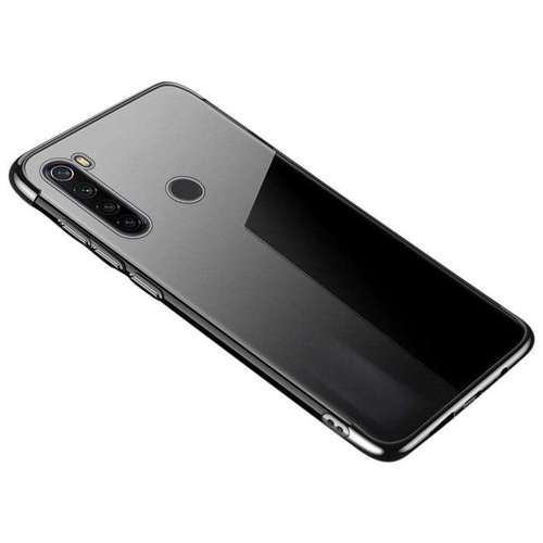 Clear Color case żelowy pokrowiec etui z metaliczną ramką Xiaomi Redmi Note 8T czarny
