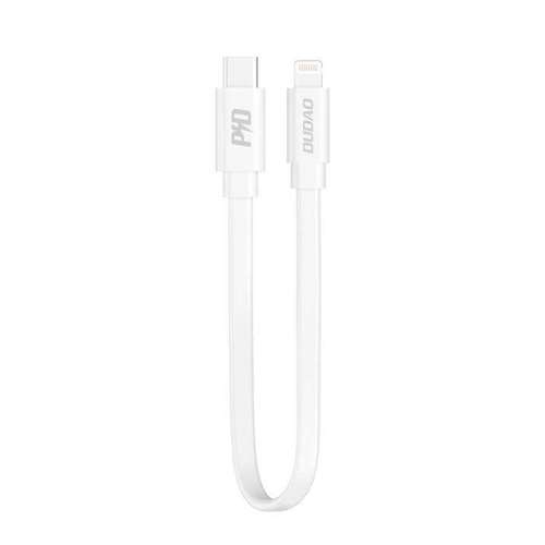 Dudao krótki kabel USB Typ C - Lightning 65 W 28 cm Power Delivery biały (L6XE white)