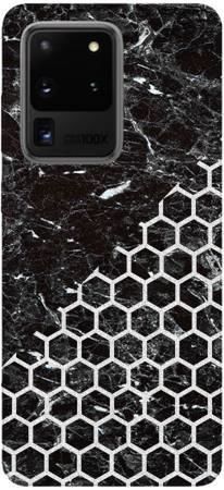 Etui Brokat SHINING czarne sześciokąty na Samsung Galaxy S20 Ultra