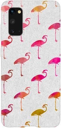 Etui Brokat SHINING flamingi na Samsung Galaxy S20