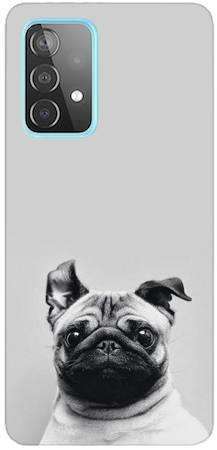 Etui ROAR JELLY mops na szarym tle na Samsung Galaxy A52 5G