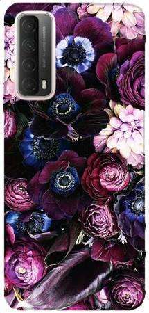 Etui ROAR JELLY purpurowa kompozycja kwiatowa na Huawei P Smart 2021