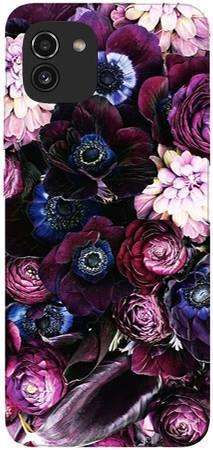 Etui ROAR JELLY purpurowa kompozycja kwiatowa na Samsung Galaxy A03