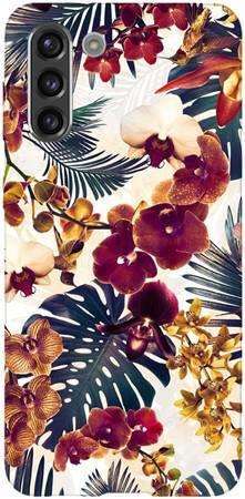 Etui ROAR JELLY tropikalne kwiaty na Samsung Galaxy S21 FE