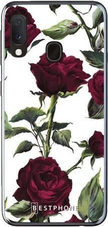 Etui czerwone róże na Samsung Galaxy A20e