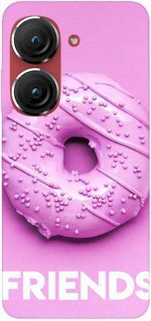 Etui dla przyjaciół friends donut fioletowy na Asus Zenfone 9 \ Zenfone 10