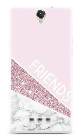 Etui dla przyjaciół friends glitter różowy na MyPhone Cube