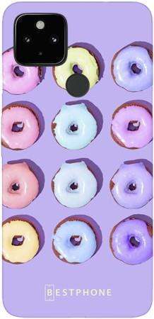 Etui donuty na fioletowym tle na Google Pixel 4A 5G
