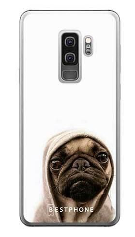 Etui mops na białym tle na Samsung Galaxy S9 Plus