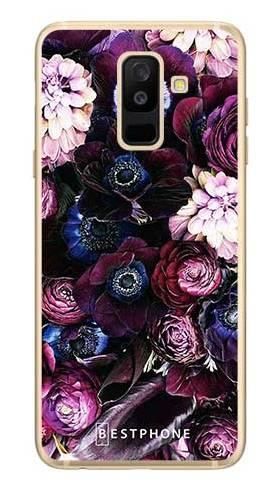 Etui purpurowa kompozycja kwiatowa na Samsung Galaxy A6 Plus