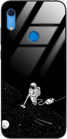 Etui szklane GLASS CASE kosmonauta z odkurzaczem Huawei Y6s 