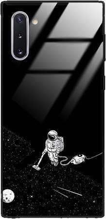 Etui szklane GLASS CASE kosmonauta z odkurzaczem Samsung Galaxy Note 10 