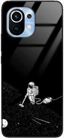 Etui szklane GLASS CASE kosmonauta z odkurzaczem Xiaomi Mi11 