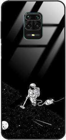 Etui szklane GLASS CASE kosmonauta z odkurzaczem Xiaomi Redmi NOTE 9S / Redmi NOTE 9 PRO 