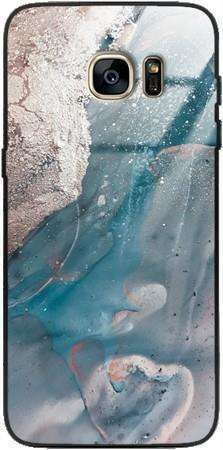 Etui szklane GLASS CASE marmur morski złoto Samsung Galaxy S7 Edge 