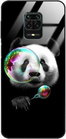 Etui szklane GLASS CASE panda z bańką Xiaomi Redmi NOTE 9S / Redmi NOTE 9 PRO 