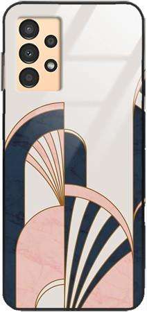 Etui szklane GLASS CASE różowe art deco Samsung Galaxy A13 4G 