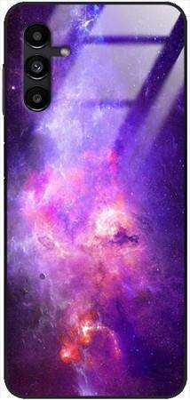 Etui szklane GLASS CASE różowy kosmos Samsung Galaxy A13 5G / Galaxy A04s 