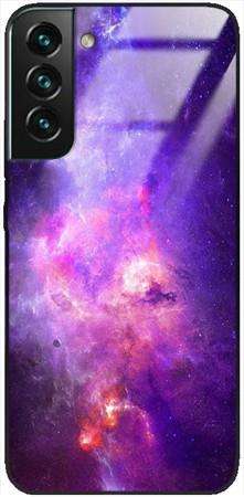 Etui szklane GLASS CASE różowy kosmos Samsung Galaxy S22 Plus 