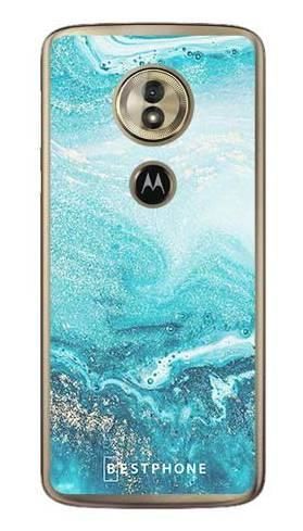 Etui turkusowy marmur na Motorola Moto G6 Play