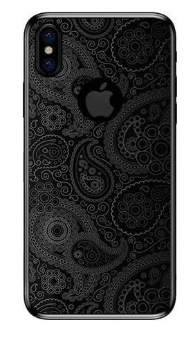 Foto Case Apple Iphone X czarne wzory boho