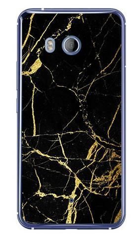 Foto Case HTC U11 czarno złoty marmur