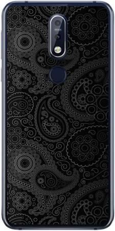 Foto Case Nokia 7.1 Plus 2018 czarne wzory boho