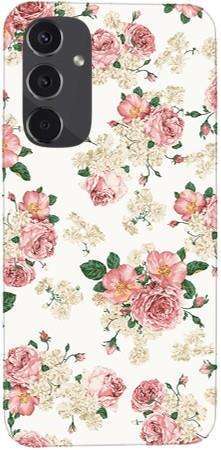 Foto Case Samsung Galaxy A54 5G beżowe kwiatki