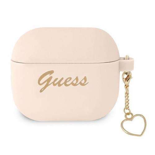 Guess GUA3LSCHSP AirPods 3 cover różowy/pink Silicone Charm Collection