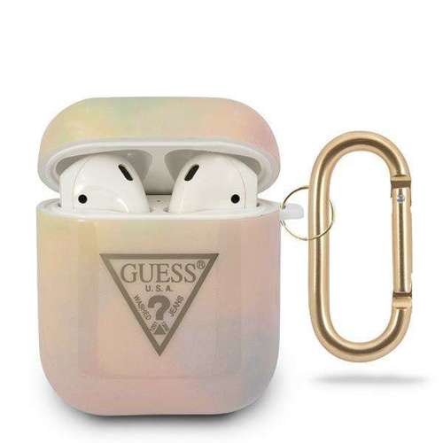 Guess GUACA2TPUMCGG01 AirPods cover różowy/pink Tie & Dye Collection