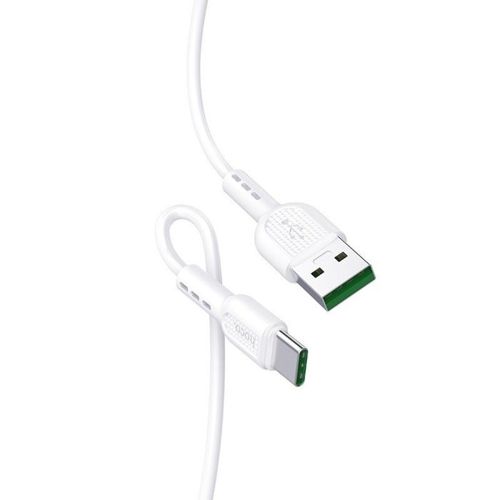 Hoco Wzmacniany Szybki Kabel Przewód USB Typ-C 5A 1M biały