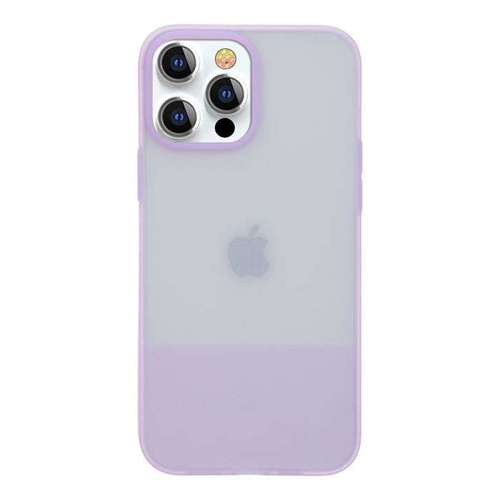 Kingxbar Plain Series etui pokrowiec do iPhone 13 Pro silikonowa obudowa fioletowy
