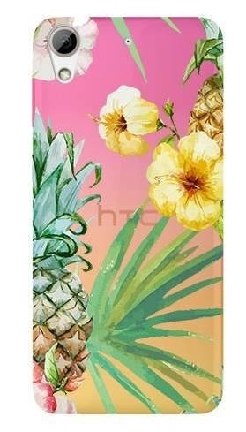 Ombre Case HTC Desire 626 kwiaty i ananasy