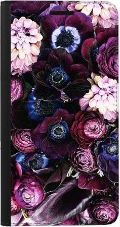 Portfel DUX DUCIS Skin PRO purpurowa kompozycja kwiatowa na Huawei P Smart 2020