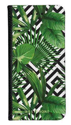 Portfel Wallet Case Huawei P40 Lite kwiaty tropikalne geometryczne