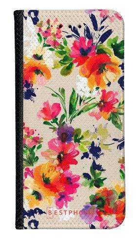Portfel Wallet Case Samsung Galaxy A41 malowane kwiaty