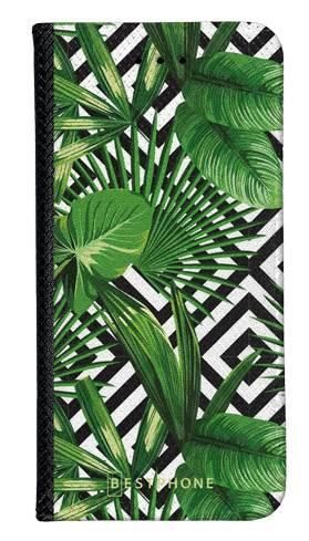 Portfel Wallet Case Samsung Galaxy Note 10 kwiaty tropikalne geometryczne