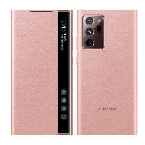 Samsung Clear View Standing Cover futerał etui z inteligentną klapką Samsung Galaxy Note 20 Ultra brązowy - miedziany (Mystic Bronze) (EF-ZN985CAEGEU)