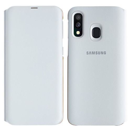 Samsung Wallet Cover etui kabura bookcase z kieszonką na kartę Samsung Galaxy A40 biały (EF-WA405PWEGWW)