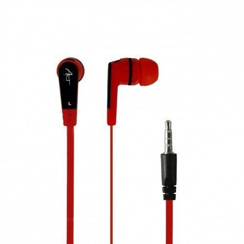 Słuchawki douszne uniwersalne zestaw słuchawkowy Jack 3.5mm Art Premium czerwone