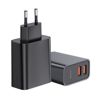 Baseus Speed Dual ładowarka sieciowa 30W adapter EU USB Quick Charge 3.0 QC3.0 czarny (CCFS-E01)