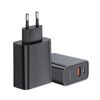 Baseus Speed PPS Quick charger ładowarka sieciowa adapter EU USB / USB Typ C PD Quick Charge 3.0 QC3.0 czarny (CCFS-C01)